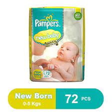 PAMPER ACTIVE NEW BORN BABY 72S JUMBO